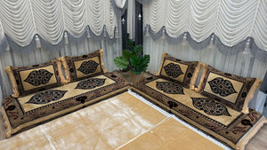 Handmade Afghan Toshak, Arabic Floor Seating with Backrest Pillows, Diwan Sofa Sets, Traditional Floor Sofa