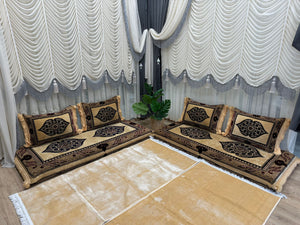 Handmade Afghan Toshak, Arabic Floor Seating with Backrest Pillows, Diwan Sofa Sets, Traditional Floor Sofa