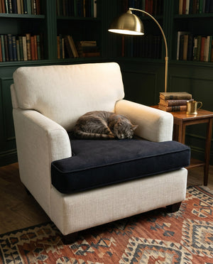 Custom Window Seat Cushion, Pet-Friendly Suede-Like Bench Seat Pad, Made-to-Measure Bay Window Cushion, Durable Boucle B