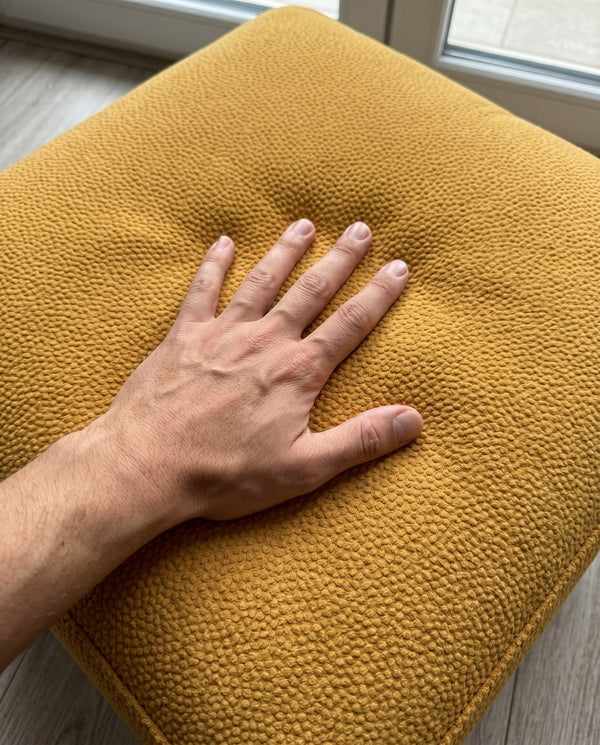 Custom Window Seat Cushion, Pet-Friendly Suede-Like Bench Seat Pad, Made-to-Measure Bay Window Cushion, Durable Boucle B
