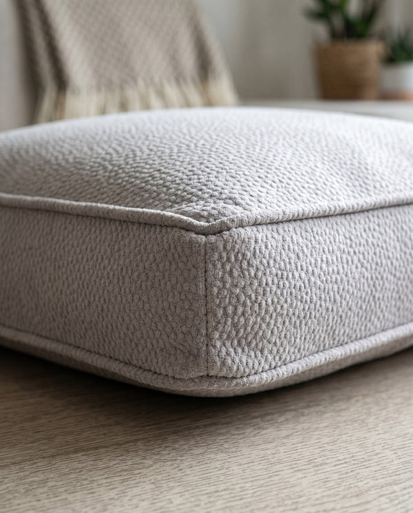 Custom Window Seat Cushion, Pet-Friendly Suede-Like Bench Seat Pad, Made-to-Measure Bay Window Cushion, Durable Boucle B