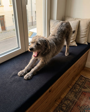 Custom Window Seat Cushion, Pet-Friendly Suede-Like Bench Seat Pad, Made-to-Measure Bay Window Cushion, Durable Boucle B
