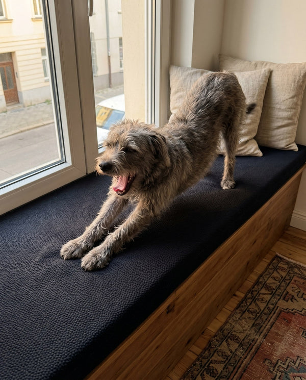 Custom Window Seat Cushion, Pet-Friendly Suede-Like Bench Seat Pad, Made-to-Measure Bay Window Cushion, Durable Boucle B