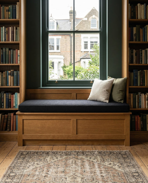 Custom Window Seat Cushion, Pet-Friendly Suede-Like Bench Seat Pad, Made-to-Measure Bay Window Cushion, Durable Boucle B