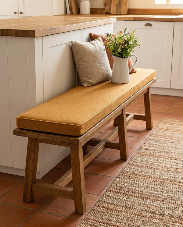 Custom Window Seat Cushion, Pet-Friendly Suede-Like Bench Seat Pad, Made-to-Measure Bay Window Cushion, Durable Boucle B