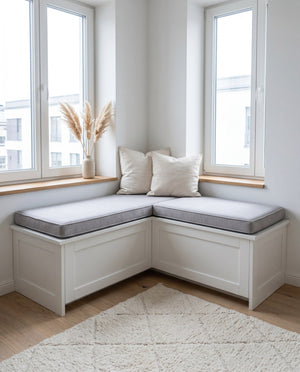 Custom Window Seat Cushion, Pet-Friendly Suede-Like Bench Seat Pad, Made-to-Measure Bay Window Cushion, Durable Boucle B