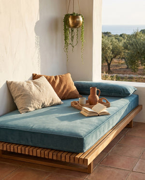 Custom Velvet Bench Cushion, Made-to-Measure Window Seat Pad, Boxed Banquette Cushion with Piping, Plush Velvet Bench Se