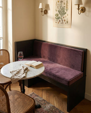 Custom Velvet Bench Cushion, Made-to-Measure Window Seat Pad, Boxed Banquette Cushion with Piping, Plush Velvet Bench Se