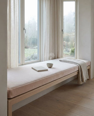 Custom Velvet Bench Cushion, Made-to-Measure Window Seat Pad, Boxed Banquette Cushion with Piping, Plush Velvet Bench Se