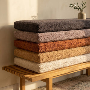 Custom Boucle Window Seat Cushion with Foam, Made-to-Measure Bench Seat Pad, Bay Window Banquette Cushion, Reading Nook 