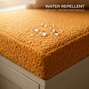 Custom Boucle Window Seat Cushion with Foam, Made-to-Measure Bench Seat Pad, Bay Window Banquette Cushion, Reading Nook 