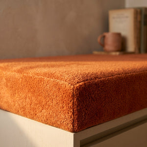 Custom Boucle Window Seat Cushion with Foam, Made-to-Measure Bench Seat Pad, Bay Window Banquette Cushion, Reading Nook 