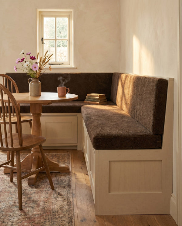 Custom Boucle Window Seat Cushion with Foam, Made-to-Measure Bench Seat Pad, Bay Window Banquette Cushion, Reading Nook 