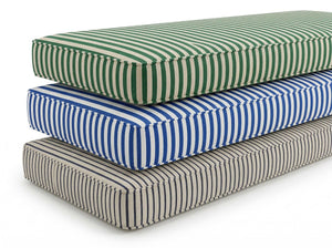 Custom Striped Window Seat Cushion with Foam, Made-to-Measure Bench Seat Pad, Bay Window Banquette Cushion, Reading Nook