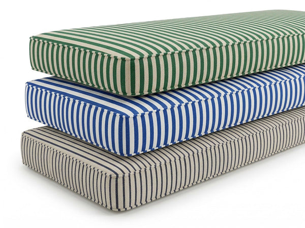 Custom Striped Window Seat Cushion with Foam, Made-to-Measure Bench Seat Pad, Bay Window Banquette Cushion, Reading Nook