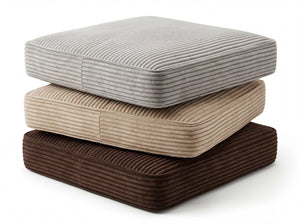 Custom Corduroy Window Seat Cushion with Foam, Made-to-Measure Bench Cushion, Wide-Wale Ribbed Bay Window Seat Pad, Stor