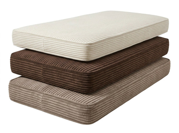 Custom Corduroy Window Seat Cushion with Foam, Made-to-Measure Bench Cushion, Wide-Wale Ribbed Bay Window Seat Pad, Stor
