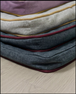 Custom Cushion Cover with Zipper, Made-to-Measure Replacement Seat Cushion Cover, Removable Box Bench Pad Cover, Velvet 