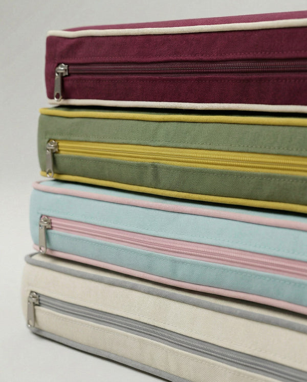 Custom Cushion Cover with Zipper, Made-to-Measure Replacement Seat Cushion Cover, Removable Box Bench Pad Cover, Velvet 