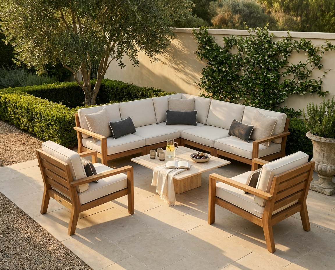 Outdoor living, properly cushioned.