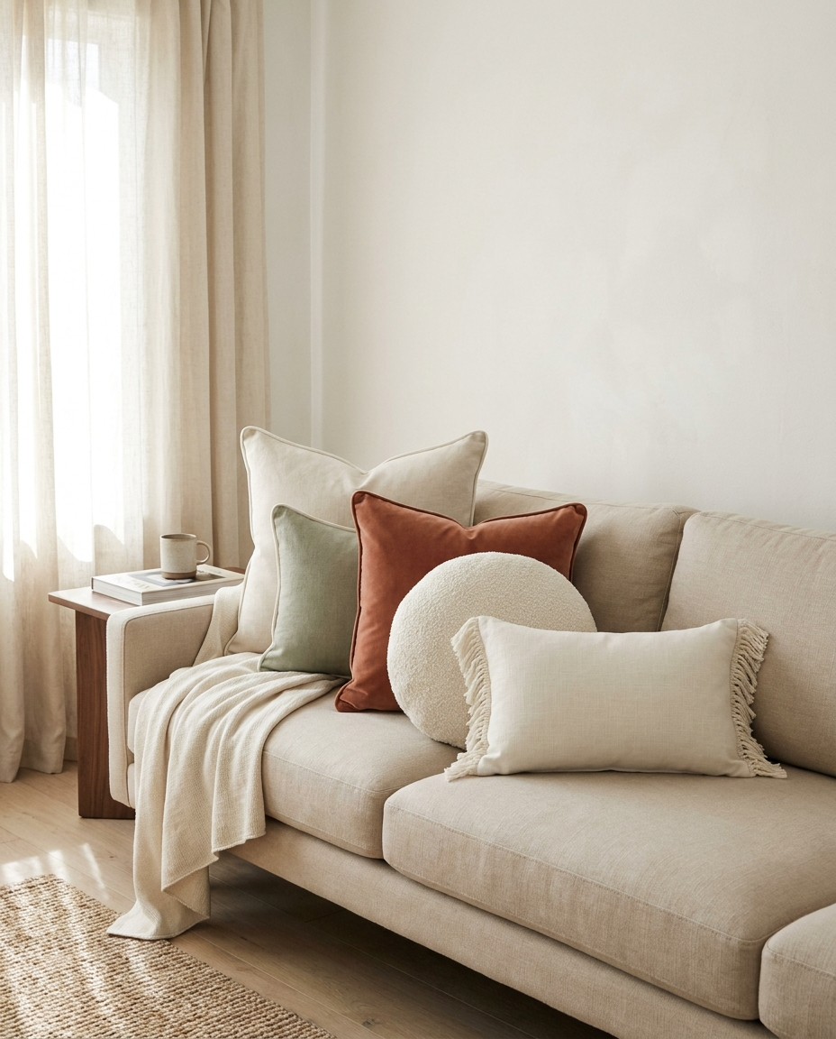 Throw pillows, made to your room.