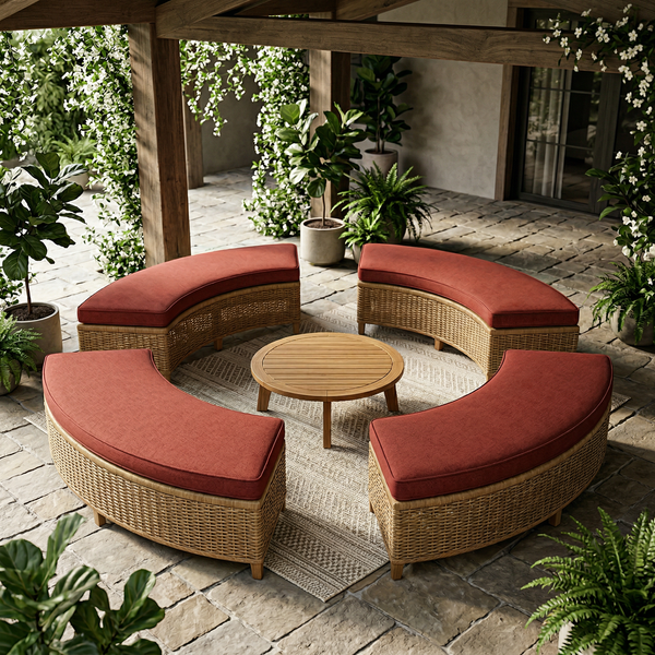 Curved Indoor Bench Cushions