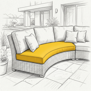 Curved Indoor Bench Cushions