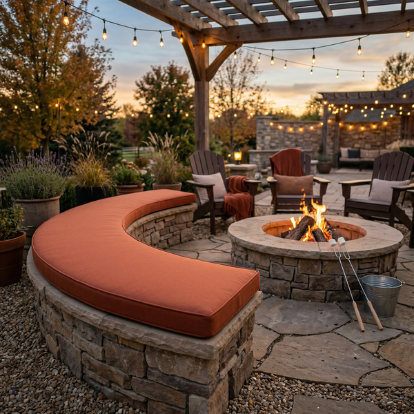 Curved Indoor Bench Cushions