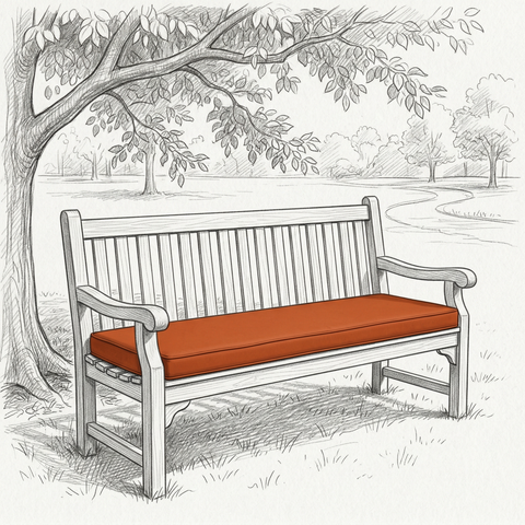 Bench cushions custom made to your measurements by Foamera