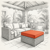 Ottoman foam cushions — custom cut to size by Foamera