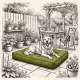 Pet bed in a custom shape, made to your measurements by Foamera
