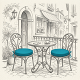 Outdoor round cushions — custom made to size by Foamera