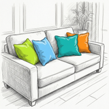 Custom throw pillows made to your size by Foamera