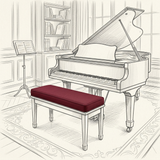Piano bench cushions — custom made to size by Foamera