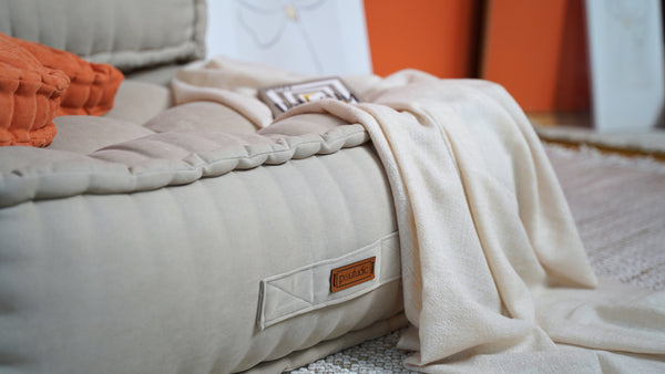 Thick Linen Tufted Floor Cushion 8
