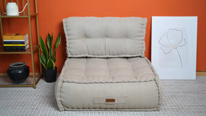 Thick Linen Tufted Floor Cushion 9