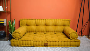 Mustard Tufted Floor Cushion 7