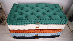 Velvet Tufted Floor Sofa 8