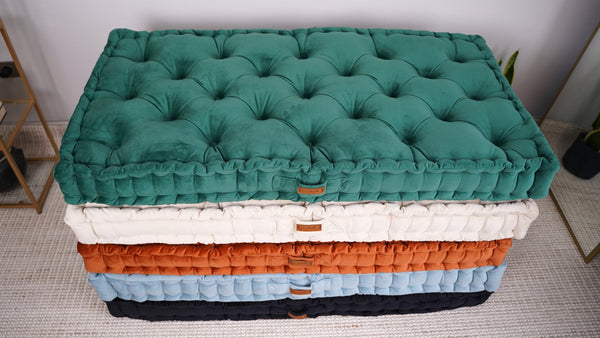 Velvet Tufted Floor Sofa 8