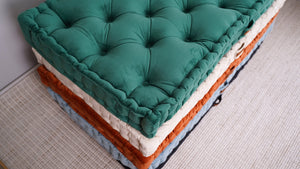 Velvet Tufted Floor Sofa 9