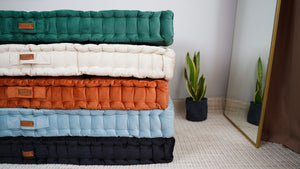 Velvet Tufted Floor Sofa 1