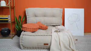 Thick Linen Tufted Floor Cushion 6