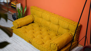 Mustard Tufted Floor Cushion 8