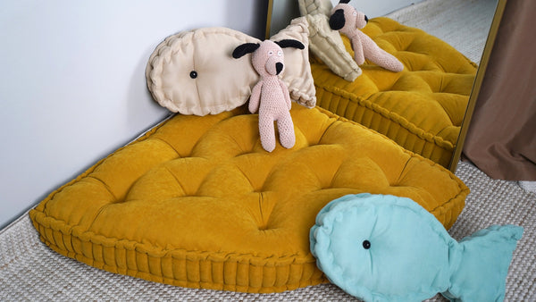 Velvet Floor Cushion Bohemian 6
