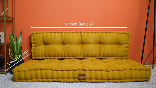 Mustard Tufted Floor Cushion 3