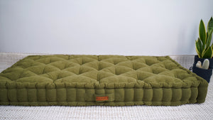 Khaki Tufted Floor Cushion 10