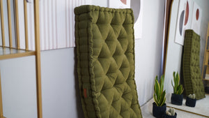 Khaki Tufted Floor Cushion 12