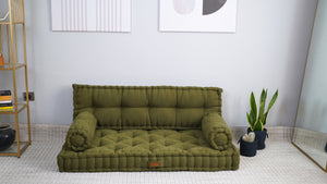 Khaki Tufted Floor Cushion 7