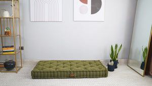 Khaki Tufted Floor Cushion 9