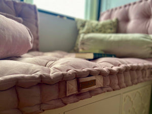 Pink Velvet Floor Cushion 6
